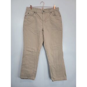 Red Head Brand Co Mens Khaki Flannel Lined Straight Leg Pants Size 36x34